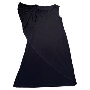 Tiana B Black Women’s Sleeveless Asymmetrical Drape Shoulder Cocktail Dress XL